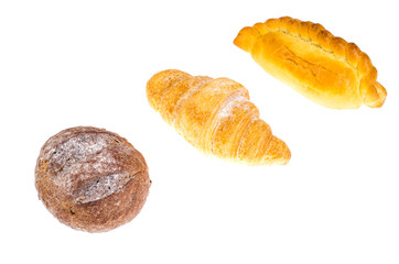 Different homemade bread pastries