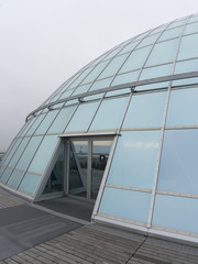 Warmwasserspeicher Perlan - Stahl-Glas-Konstruktion Kuppel