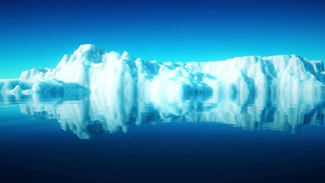 big ice berg in sea 4k