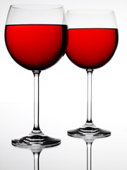 TWO GLASSES OF RED WINE