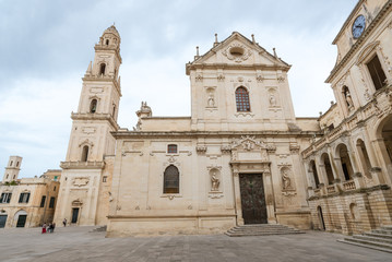 Fototapeta na wymiar Cathedral of the Assumption of the Virgin Mary in Lecce, Italy.