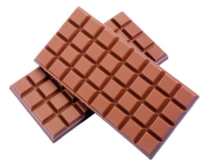 TWO MILK CHOCOLATE BARS CUT OUT
