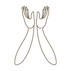 open hands receiving avatar character