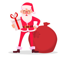  Funny Santa Claus in glasses