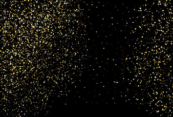 Golden dots on black background