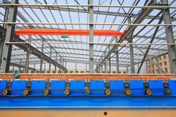 Naklejka premium Plant framework and chain transmission machinery equipment