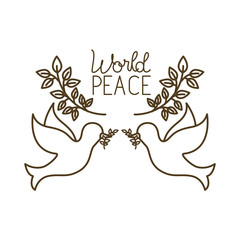 dove of peace with open hands avatar character