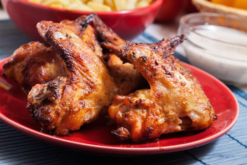 Tasty baked chicken wings