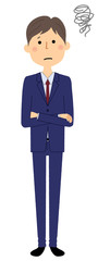 Naklejka premium ビジネスマン 困る