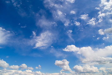 Clouds against blue sky as abstract background