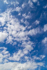 Clouds against blue sky as abstract background