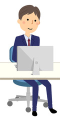 ビジネスマン　PC
