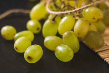 Delicious bunch of a grapes close up