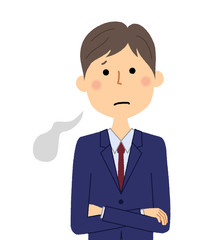 ビジネスマン　ため息