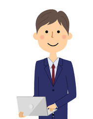 ビジネスマン　ノートPC