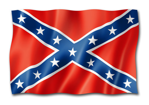 Confederate flag isolated on white