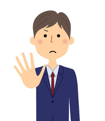 ビジネスマン　制止