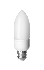 Modern light bulb on white background