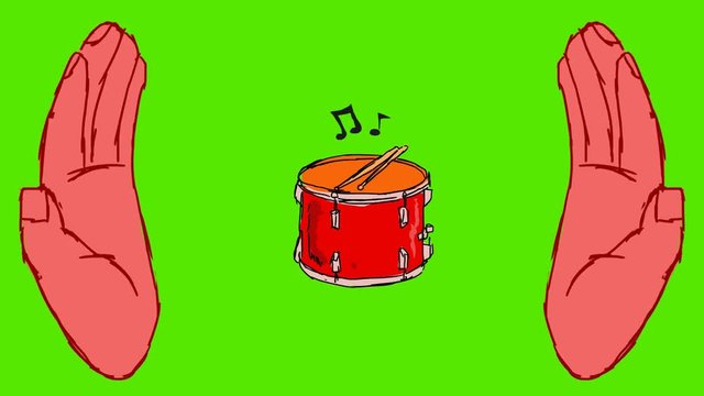 Drum - 2D hand drawn animation