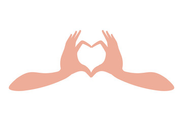 hands forming a heart symbol avatar character