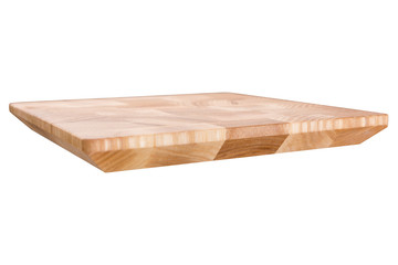 wooden board for slicing or serving dishes, on a white background, isolate, side view