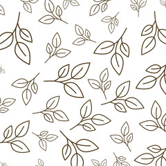 beautiful leafs pattern background isoalted icon