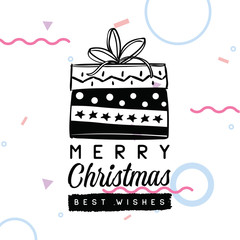 Merry Christmas typography.