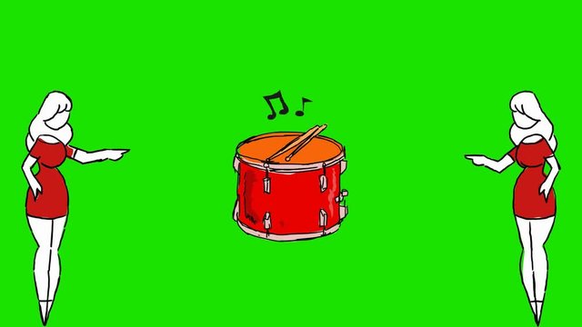 Drum - 2D hand drawn animation