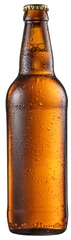 Gartenposter Bottle of cold beer with condensate drops on it. © volff