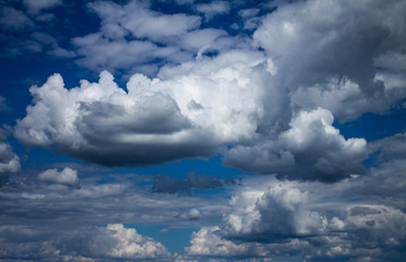 Huge storm clouds. Water in gaseous state.
