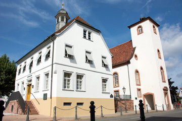 Heimatmuseum Sandhausen or Old town hall at Sandhausen village in Heidelberg, Germany