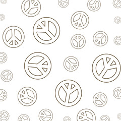 peace and love symbol pattern background isolated icon