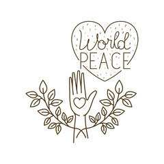 hands receiving world peace avatar character