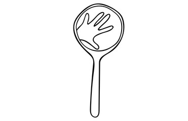 Magnifying loupe isolated