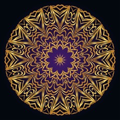 Mandala. for design, greeting card, invitation, coloring book. Arabic, Indian, motifs. Vector illustration.