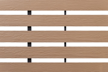 Texture of wood lath wall isolated on white background.