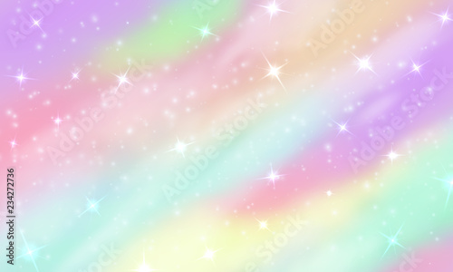 Rainbow Unicorn Background Mermaid Glittering Galaxy In