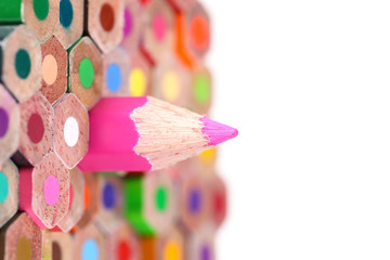 Color pencils isolate on white.