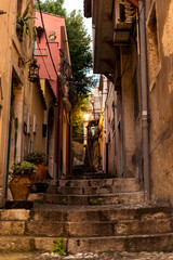 narrow street in Sicily