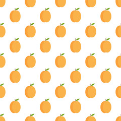 Vector seamless pattern of apricots. Apricots background.