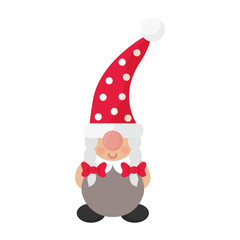 cartoon christmas gnome girl