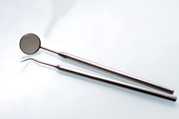 dentist mirror and dentist probe