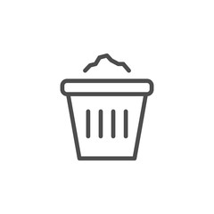 Office bin line icon