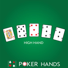 Single playing cards vector: High Hand