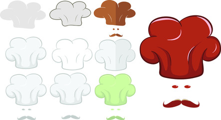 cooker hat vector collection eps10