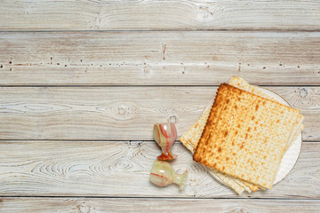 Jewish traditional Passover matzo bread