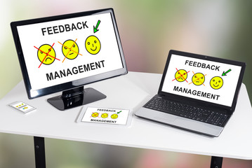 Feedback management concept on different devices