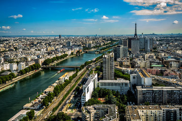 Naklejka premium Paris vu dans haut