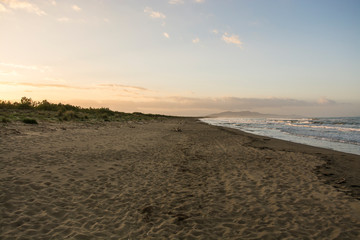 Castiglione della Pescaia Tuscany, Italy - sunrise at the beach