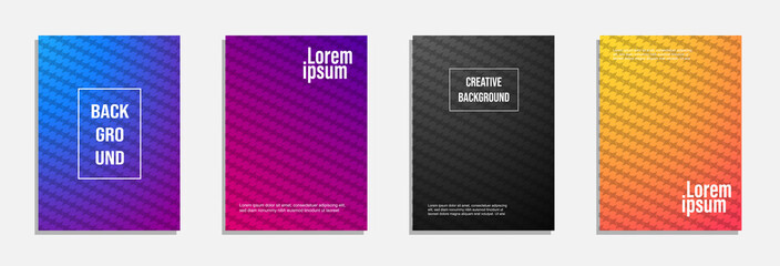Minimal cover design. Set of geometric pattern background